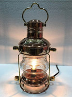 Lampe à huile multifonctionnelle Art Déco nautique en laiton, finition cuivre, 14 pouces, lampe de table, objet de collection maritime, décoration d'intérieur - Grande Vente