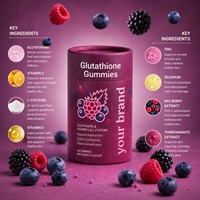 OEM Private Label Glutathione Plus Vitamine C Perzik Citrus smaak Gummies Gelatinevrij Non-GMO voor huidverheldering en schoonheid