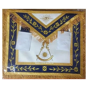 Custom Embroidered 3D <b>Sew</b>-On Master Mason Masonic Badge Red White Gold Trim Classical Style Freemason Regalia Ceremonial Lodge - Product Image 6