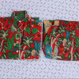 Conjunto de Pijama Coordinado con Estampado Animal para Mujer de Naaz Textile, Ropa de Dormir Informal de Verano, Suave y Transpirable, de Algodón - Product Image 1