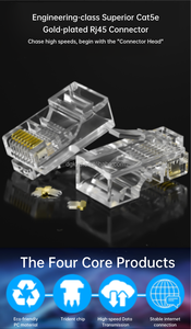 Ul được liệt kê CAT 6/Cat 5E <span class=keywords><strong>RJ45</strong></span> <span class=keywords><strong>Ethernet</strong></span> Modular phích cắm PoE pha lê đầu nhôm vỏ bọc không được che chở mạ Vàng <span class=keywords><strong>RJ45</strong></span> kết nối - Product Image 5