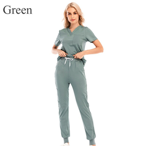 High Quality Summer Hospital <b>Nursing</b> <b>Scrub</b> Sets Custom Design Cotton Polyester Unisex Color Logo Wholesale Price Fleece Fabric - Product Image 4