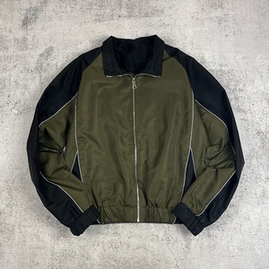 Chaqueta de Cuero Verde Oliva Corta Personalizada para Hombre, Chaqueta Cortavientos Impermeable para Exteriores - Product Image 1
