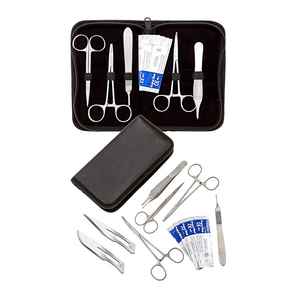 Professional Suture Practice Kit Medical Science Nurse Training Dental Lab Custom Metal Steel Surgical Set With Leather Case - Product Image 1