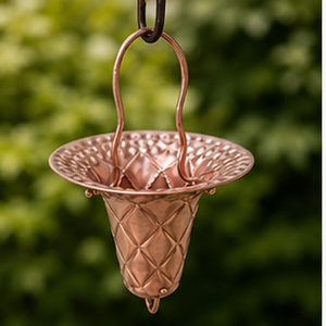 Cadena de Lluvia de Cobre con Cubo Colgante, Decoración de Jardín para Exteriores, Estilo Simple - Product Image 5