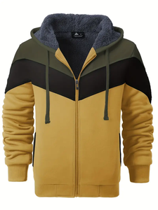 Sudadera con capucha y cremallera en contraste de color para hombre a la moda |   Sudadera de Felpa de Algodón Premium, Personalizada OEM, Fábrica de Bangladesh, Venta al Por Mayor, Ropa Urbana - Product Image 5