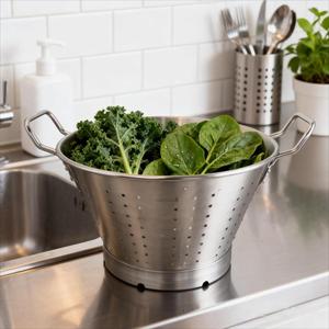 Passoire extra-large en acier inoxydable pour cuisine de restaurant commercial - Product Image 1