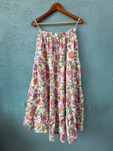 Elegant floral tiered <b>skirt</b> Crafted in soft breathable fabric elasticated waistband comfortable flexible fit - Product Image 6