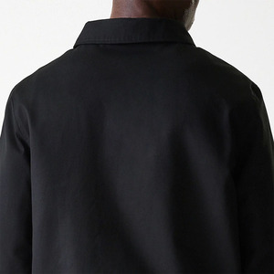 Veste coupe-vent vintage noire en chenille et broderie, tendance pour homme, imperméable, style Coach Line. - Product Image 5