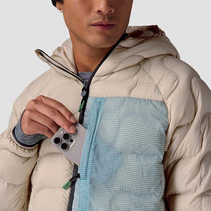 Veste matelassée pour homme, col montant, fermeture éclair intégrale, manches longues, écologique, imperméable, style streetwear, OEM - Product Image 6