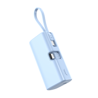 5000mAh Portable Capsule Power Bank Câble interne Batterie de rechange externe Mini Capsule Power Bank est facile à transporter