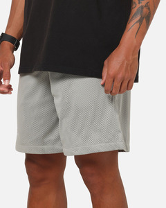 Pantalones Cortos Bermuda de Malla Gris para Hombre, Cintura Elástica, Transpirables, Casuales, Deportivos - Product Image 6