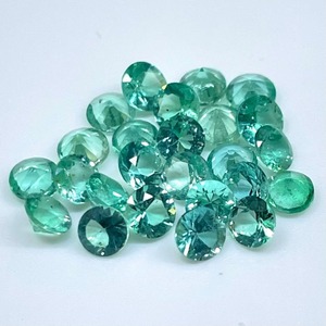 Lot de pierres précieuses d'émeraude colombienne naturelle, taille diamant ronde 3 mm, non traitées, vert premium, pour la vente en gros - Product Image 4