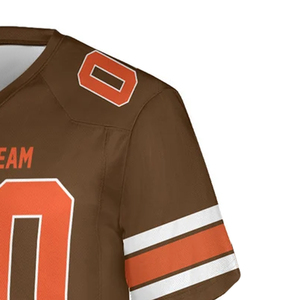 Jersey de Fútbol Americano OEM de Primera Calidad, Diseño Personalizado al por Mayor, 100% Poliéster, Unisex, Manga Corta, Antibacteriano, Transpirable, en Oferta - Product Image 3