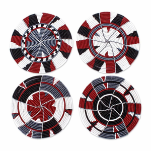 Top Trendy Glass <b>Beaded</b> <b>Coaster</b> Design Colorful Cheap Price Use for Table Top Decors in Home Hotels Restaurants Offices - Product Image 1