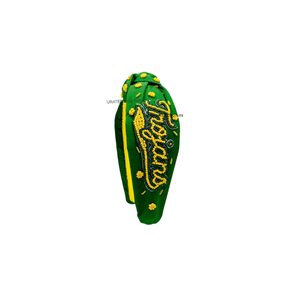 Bandeau personnalisé fait main en coton perlé et strass pour femmes et filles - Tendance, confortable, taille unique, personnalisable - Product Image 1