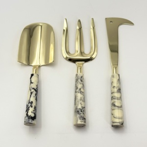 Nuevo Juego de Herramientas de Jardín Personalizables de 3 Piezas con Mango de Resina y Cabeza de Acero Inoxidable, Herramienta para el Cuidado de Plantas y Bonsáis - Pala, Herramienta Manual de Jardinero - Product Image 1
