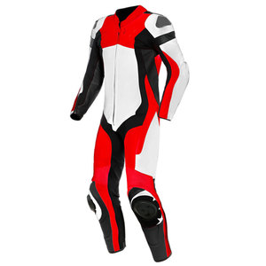 Combinaison de course moto unisexe à manches longues, gris noir, polyester nylon, coupe-vent, toutes saisons, vêtements de protection, genouillères réglables - Product Image 1
