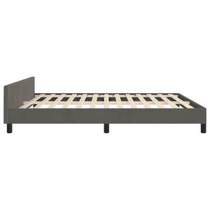 Base de Cama King Size California Moderna en Terciopelo Gris Oscuro con Cabecera Tapizada, Muebles Contemporáneos - Product Image 6