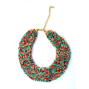 Collar de Cuentas de Vidrio con Diseño de Corazón Real, Hecho a Mano en India, Elegante, para Mujer, Joyería para Fiestas y Bodas, Colección de Moda Premium al por Mayor - Product Image 1