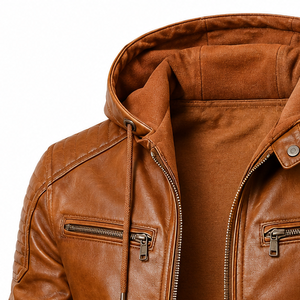 Premium <b>Mens</b> Genuine Leather Biker <b>Jacket</b> OEM Private Label Motorcycle Outerwear Manufacturer Wholesale Fashion Apparel Supplier - Product Image 3