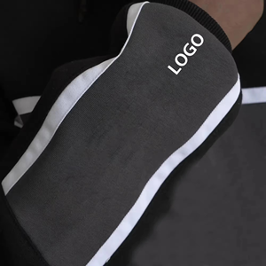 Sweat-shirt à capuche oversize pour homme, couleur noire, design color block, logo imprimé sur le devant, tissu en molleton respirant, décontracté - Product Image 4