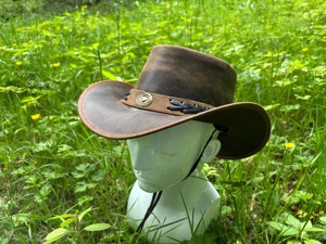 Custom Genuine Leather Cowboy <b>Hat</b> Wide Brim <b>Western</b> Ranch Riding <b>Hat</b> OEM ODM Wholesale Fashion Accessories - Product Image 4