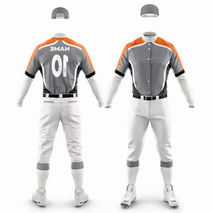 Tenues de sport pour baseball et softball, kits uniformes à séchage rapide, antibactériens, faible MOQ, design personnalisé, uniformes de softball, kits de baseball - Product Image 4