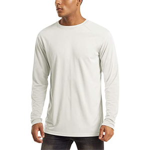 Men Classic Comfort Fit <b>Moisture</b> <b>Wicking</b> Sun Protective Fishing Hiking Active Fitness Wear Long Sleeve Weightlifting T-<b>Shirt</b> - Product Image 6