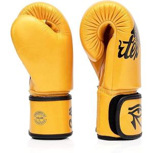 Guantes de Boxeo Fairtex Amarillos y Negros Hechos a Medida, Guantes Profesionales Ligeros para Entrenamiento y Sparring, Personalizados, 100% Cuero Genuino - Product Image 3