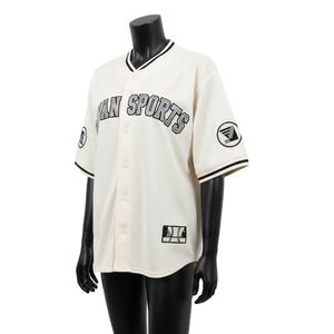 เสื้อเบสบอลหญิง โพลีเอสเตอร์ตาข่ายอินเตอร์ล็อค GSM เนื้อผ้านุ่ม สีขาว ปักโลโก้ตามสั่ง ระบายอากาศได้ดี เสื้อเบสบอลหญิง - Product Image 4