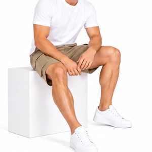Pantalones Cortos Cargo para Hombre, 100% Algodón, Ecológicos, de Secado Rápido, Ligeros, para Senderismo, Camping, Pesca, Uso Casual, OEM, ODM - Product Image 4
