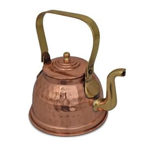 Luxury Hammered Copper <b>Tea</b> <b>Kettle</b> with Brass Handle Traditional Pure Copper Stovetop Teapot Antique Style Handcrafted Coffee Pot - Product Image 5