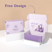 Boîte d'expédition personnalisée avec logo, étanche, gaufrée, pour emballages de soins de la peau et de cosmétiques, avec poignée, pour cadeaux et expédition