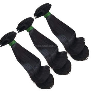100% mechones de cabello Remy de media onda Natural indonesio virgen extremos súper doblemente dibujados extensiones de máquina de trama doble Color Natural - Product Image 2