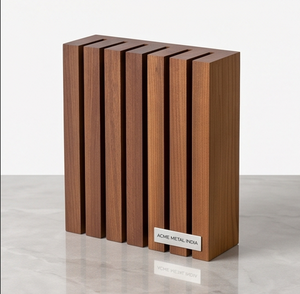 Bloc à couteaux haut de gamme en bois de qualité supérieure avec forme personnalisée au laser pour l'organisation des couteaux à domicile, à l'hôtel et en cuisine - Product Image 3