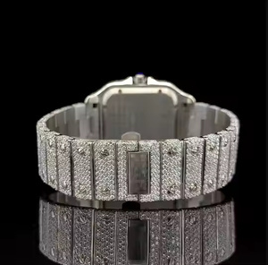Reloj de Cuarzo Urbano de Alta Gama para Hombre con Brillo de Diamante Moissanite, Estilo Lujoso para la Calle - Product Image 3