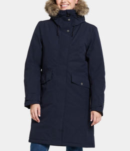 Chaqueta Parka de Invierno para Mujer, Cómoda, Ligera, Transpirable, Ecológica, Resistente al Viento, con Ribete de Piel, Forro de Lana/Lino - Product Image 3