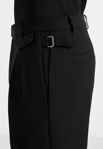 Pantalones Casuales de Pierna Ancha con Pliegues y Cintura Media para Hombre, Color Personalizado, Tela de Lana, Estilo Otoñal - Product Image 6