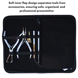 Kit de herramientas para extensiones de cabello con removedor de microanillos, alicates de 7 pulgadas para extensiones de cinta, agujas de coser curvadas, mini tijeras y juego de dedales separadores. - Product Image 5