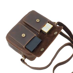 Eco Friendly Leather Messenger <b>Bag</b> with Multiple Compartments for <b>Work</b> Travel and Office Use Available For Sale - Product Image 2