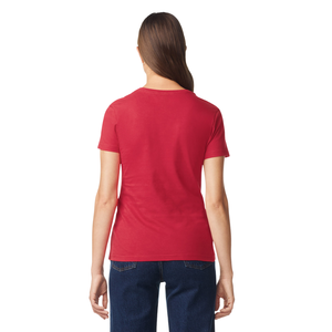Camiseta de Jersey Personalizada para Mujer, Cuello en V, Manga Corta, Ajustada, de Algodón Suave, Transpirable, Informal, Lisa, de Verano, Corte Regular, Venta al Por Mayor - Product Image 2