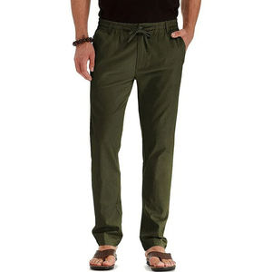 Pantalon de jogging gris pour homme, coupe régulière, grande taille, taille élastique en coton, poids moyen, pour l'automne, vêtements décontractés - Product Image 3
