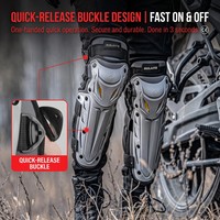 Protections de genoux réfléchissantes de niveau 1 CE pour moto, longues, anti-chute, coque en PP, pour adultes, motocross, tout-terrain