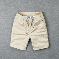 Shorts en jean léger vintage personnalisés pour homme, coupe slim, 4 poches, ceinture à cordon de serrage, séchage rapide, respirant, style estival avec trous