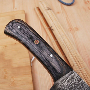 Couteau de chef de cuisine en acier Damas artisanal de qualité supérieure avec manche en bois élégant pour applications culinaires professionnelles - Product Image 2