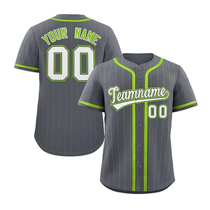 High Quality <b>Baseball</b> Jersey Digital Print Summer Button Down Moisture Wicking Breathable Lightweight Softball Jersey Low MOQ - Product Image 2