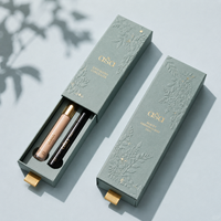 Boîte à cosmétiques réutilisable écologique personnalisée avec emballage rigide en feuille d'or et doublure en éponge pour les marques de soins de la peau