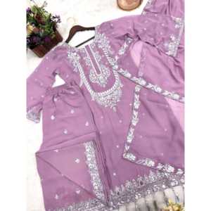 Conjunto de Top, Pantalón y Dupatta de Fiesta para Mujer de Diseñador - Product Image 4