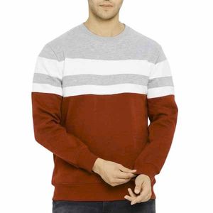 Wholesale Men's Custom <b>Designs</b> Crew Neck Pullover Sweatshirt Regular Fit Knitted Casual Autumn Breathable Men Sweatshirts - Product Image 5
